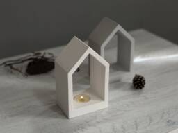 House Shaped Tealight Candle Holder - Cozy Home Decor - thumbnail 1