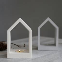 House Shaped Tealight Candle Holder - Cozy Home Decor - thumbnail 4