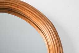 Round Pencil Reed Wall Mirror, Provincial Style, Bathroom, Hallway Mirror