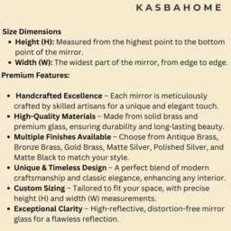 Round Brass Mirror Handmade Asymmetrical Vanity & Bathroom Mirror - thumbnail 4