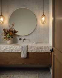 Round Brass Mirror Handmade Asymmetrical Vanity & Bathroom Mirror