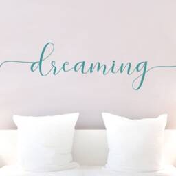 Dreaming Sticker, Wall Art Bedroom Decal, Decor, Word Sticker, Dreaming Decor - thumbnail 2