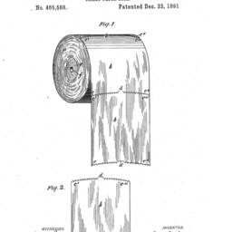 Vintage Toilet Paper Patent Print Funny Bathroom Wall Art - thumbnail 3