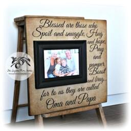 Personalized Grandparent Photo Frame Oma & Papa Gift - 16x16 - thumbnail 1