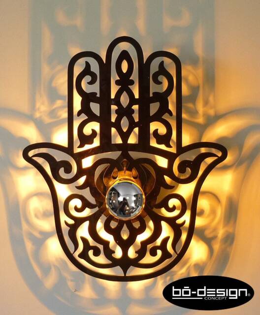 Oriental Lighting, Hamsa, Hamsa Light, 30 Or 35 cm, 110 V, Oriental Light, Hamsa Deco, Designer Light, Oriental Lamp, Lighting Wall, Deco Wall - image 1