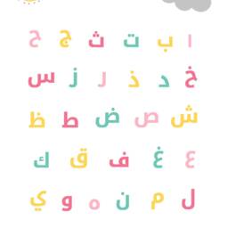 Arabic Alphabet A4 Print - Pink Islamic Home Decor Mini Muslimahs - thumbnail 2