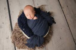 Navy Blue Chunky Baby Blanket Newborn Photography Prop