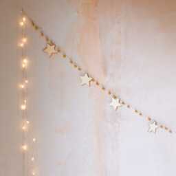 Christmas Garland, Stars & Gold Bells Decoration - thumbnail 3