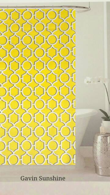 Shower Curtain Gavin Sunshine, Geometric, Lattice, Variety Bathroom Curtains - image 1