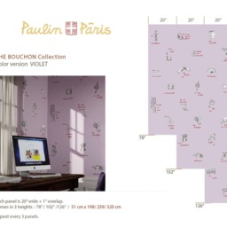 Bouchon Violet. French Designer Boutique Chic Brasserie Wall Mural Art. Word Image Poetry Playful Modern Surrealist Prints. Pastel Palette - thumbnail 2