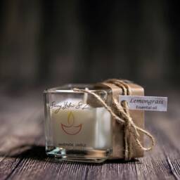 Aromatherapy Natural Candle, Lemongrass Essential Oil Scented Candle 100% Pure Natural Hand Poured Soy - thumbnail 2