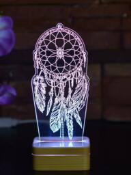 Dreamcatcher, Personalized 3D Illusion Smart App Control Night Light Bluetooth, Music, 7&16M Color Mobile App, Made in UK - thumbnail 1