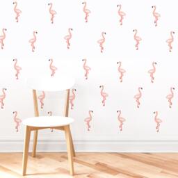 Flamingo Toss - Fabric Wall Decal Tropical Mej - thumbnail 3