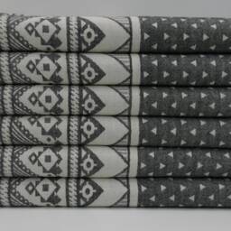 "Turkish Towel, Turkish Bath Towel, Black Towel, Towel, Kilim Desing Towel, Aztec Towel, Double Face Towel, 36""x70" - thumbnail 3