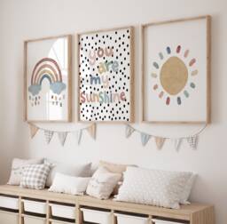 Nursery Prints, Decor, Rainbow Girls Nursery, Boys Baby Girl, Boy, Kids Room, Playroom Nursert Wall Art - thumbnail 1