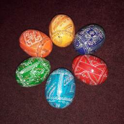 Set Of 6 Ukrainian Painted Wooden Easter Eggs Pysanky Pysanka Gift Ukraine ?????????????? Souvenir 2, 25 - thumbnail 2