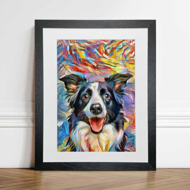 Colourful Pet Portrait, Custom Portrait From Photo, Cat Or Dog Memorial Gift, Personalised Painting, Art, Unique Gift - image 1