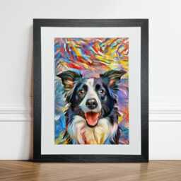Colourful Pet Portrait, Custom Portrait From Photo, Cat Or Dog Memorial Gift, Personalised Painting, Art, Unique Gift - thumbnail 1