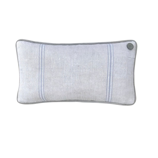 "Antique German Grain Sack Pillow From The 1883 - 18"" X 10" - image 1
