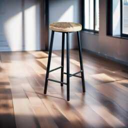 Handcrafted Chunky Industrial Oak Bar Stool - Rick Broadoak-Brown Custom Height - thumbnail 4
