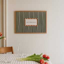 Striped Hallway Wall Art, Checkered Print, Stripe Horizontal Living Room Home Is Wherever You Are Prints - thumbnail 2