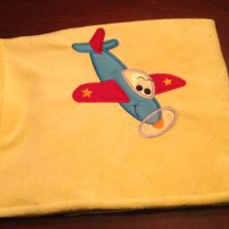 Minky Blanket-Nursery Bedding-Airplane Blanket-Crib Bedding-Baby Gift-Baby Shower Gift-Personalized Baby Gifts-Airplane Themed Items - thumbnail 2