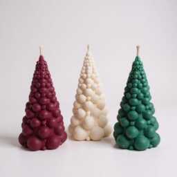 Large Christmas Tree Candle, Holiday Candle, Winter Candle, Christmas Table Candle, Christmas Ornaments, Festive Gift For Her