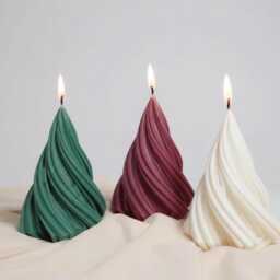 Large Christmas Tree Candle, Holiday Candle, Winter Candle, Christmas Table Candle, Christmas Ornaments, Festive Gift For Her - thumbnail 3