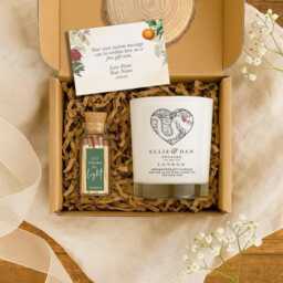 Personalized Engagement Map Candle Gift Set Soy Wax, Essential Oils - thumbnail 3