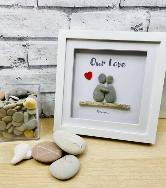 Valentines Gift, Gift For Him, Personalised Gifts, Couple Pebble Art, Gift Her, Home Gift, Best Ideas, Husband - image 1