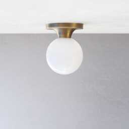 Glass Globe Flush Mount Ceiling Light Fixture - Modern Globe Lighting Fixtures 6 - thumbnail 3