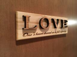 Love Wood Wall Hanging - thumbnail 1