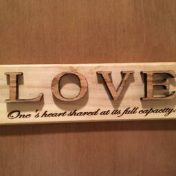 Love Wood Wall Hanging - thumbnail 2