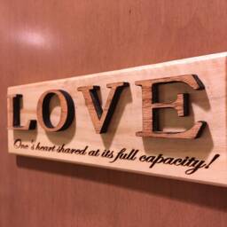 Love Wood Wall Hanging - thumbnail 3