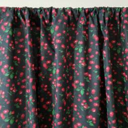 Cherries Allover Cotton Curtain Panel 58 Inch Wide/Window D??cor Backdrop Classroom Cabin Diner Guest Room Curtains - thumbnail 3