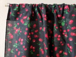 Cherries Allover Cotton Curtain Panel 58 Inch Wide/Window D??cor Backdrop Classroom Cabin Diner Guest Room Curtains