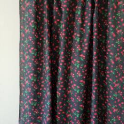 Cherries Allover Cotton Curtain Panel 58 Inch Wide/Window D??cor Backdrop Classroom Cabin Diner Guest Room Curtains - thumbnail 2