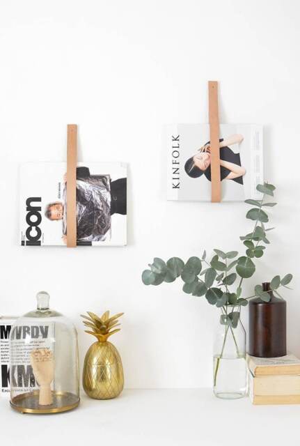 Leather Magazine Rack - Book Holder - image 1