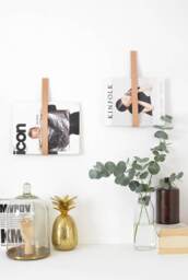 Leather Magazine Rack - Book Holder