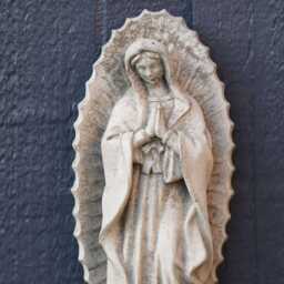 Virgin Mary Stone Statue - Christian Jesus Religious Garden Decoration Ornament - thumbnail 2