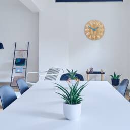 Wood Clock, Large Wall Clock, Unique Wall Gift Unusual Modern Abstract Style, Slim_Wood_Blue - thumbnail 3
