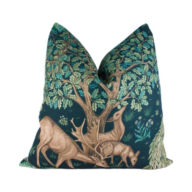 William Morris - The Brook Tapestry Blue Classic English Medieval Designer Cushion Cover Luxury Throw Pillow Handmade Home - image 1