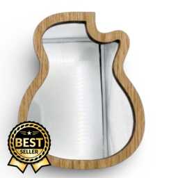 Customizable Oak, Walnut, Cherry Veneer Mirror, Shatterproof Acrylic, Laser Polished