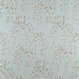 Designer Custom Made Thibaut Willow Blossom 100% Cotton Cafe Curtains Drapes Panels Blue Gold White Or Valance - thumbnail 1