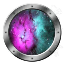 Galaxy Decal Porthole Space Ship Outer Stars Vinyl Wall Art - Vwaq Ps25 - thumbnail 2