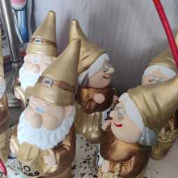 50Th Wedding Anniversary, Golden Anniversary, Handmade , Personalised Garden Gnomes, Quirky Gift - thumbnail 2