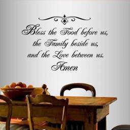 In-Style Decals Wall Vinyl Decal Home Decor Sticker Bless The Food Before Us The Family Beside Amen Prayer Kitchen Mural Design 2310