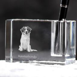 Kooikerhondje , Crystal Pen Holder With Dog, Souvenir, Decoration, Limited Edition, Collection - thumbnail 2