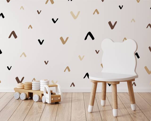 Arrows - Vinyl Wall Decals Wallpaper Alternative Geometric Irregular Hand Drawn Triangles Stickers Baby Boys Girls Nursery Kids Room - image 1