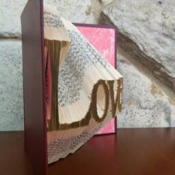 Lovers- Folded Book Art - Fully Customizable, Love, Wedding, Engagement - thumbnail 3